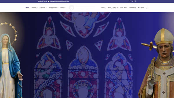 Screenshot of the Northampton Roman Catholic Diocesan Trust website