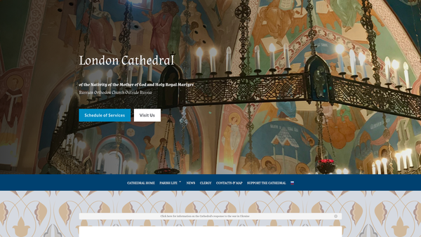 Screenshot of the Russian Orthodox Church Abroad (London) website