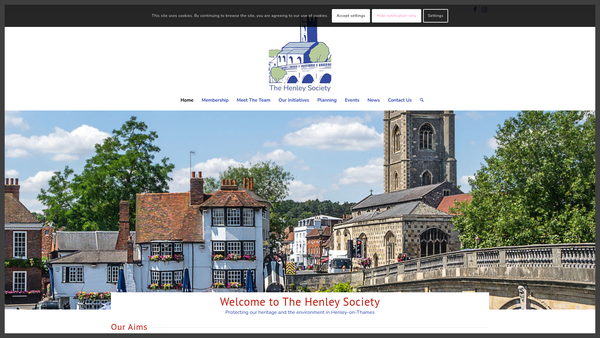 Screenshot of the Henley Society website
