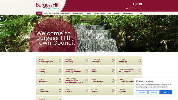Screenshot of the Public Drinking Fountain website