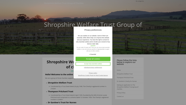 Screenshot of the Thompson Pritchard Trust website