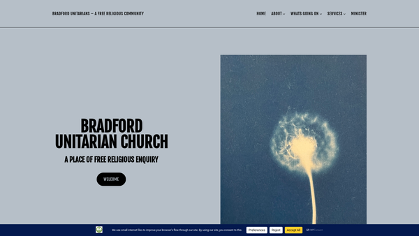 Screenshot of the Bradford Unitarian Church (Russell Street) Trust Funds website