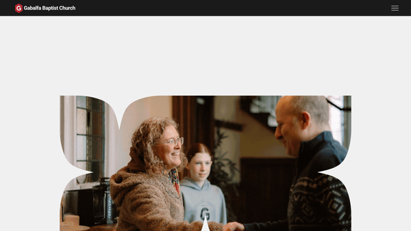 Screenshot of the Gabalfa Baptist Church And Manse website