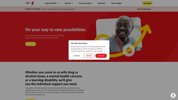 Screenshot of the Turning Point website