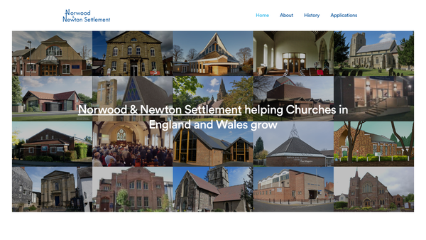 Screenshot of the The Norwood And Newton Settlement website
