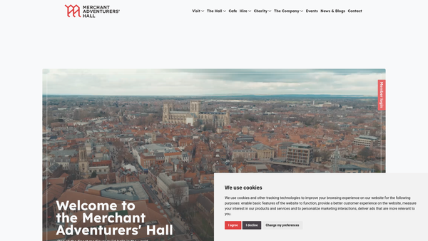 Screenshot of the Trust Property Administered In Connection With The Company Of The Merchant Adventurers Of The City Of York website