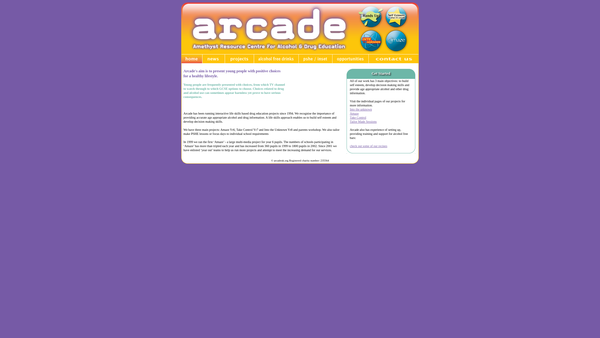 Screenshot of the Amethyst Resource Centre For Alcohol And Drug Education website