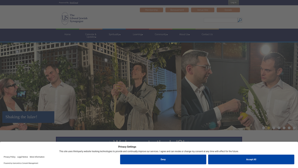 Screenshot of the The Liberal Jewish Synagogue Foundation website