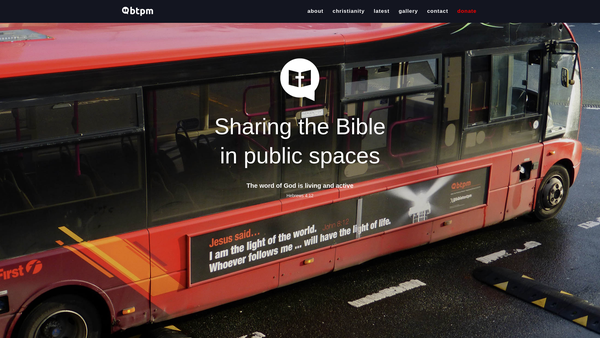Screenshot of the Bible Text Publicity Mission website