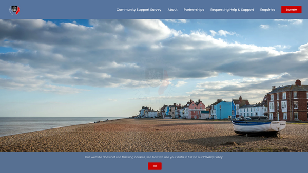 Screenshot of the Aldeburgh United Charities website