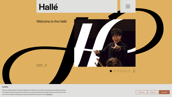 Screenshot of the The Charles Halle Foundation website