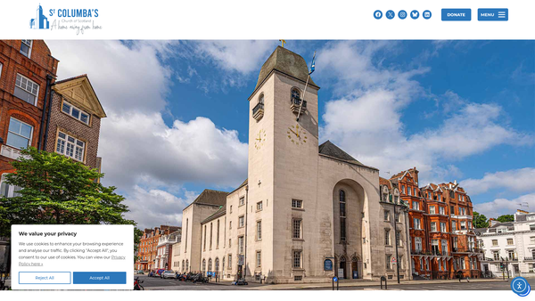 Screenshot of the Trust Property And Funds Held In Connection With St Columba's Church And Congregation website