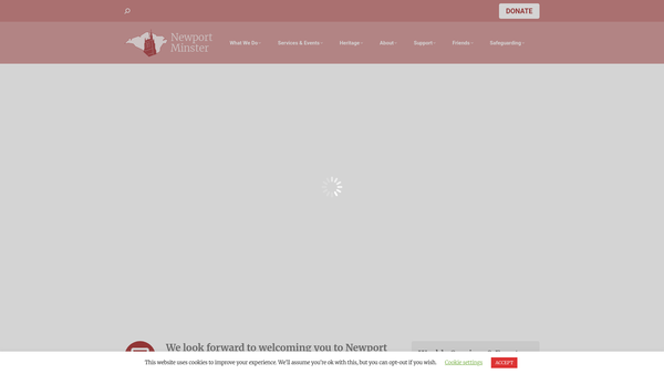 Screenshot of the The Upper Almshouses website