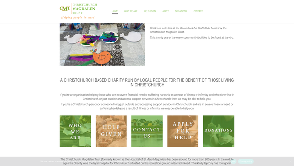 Screenshot of the Hospital Of St Mary Magdalen website