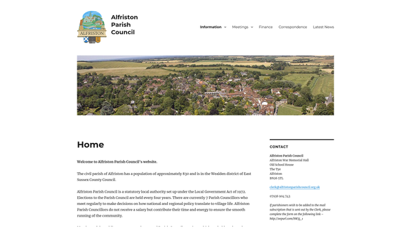 Screenshot of the Tye Recreation Ground website
