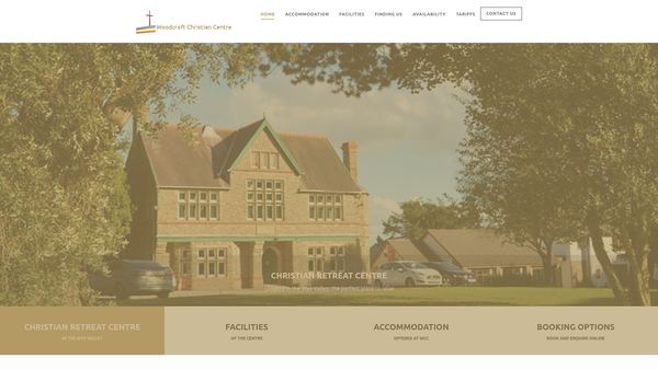 Screenshot of the Woodcroft Christian Centre website