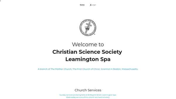 Screenshot of the Christian Science Society Leamington Spa website