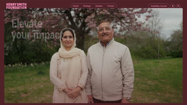 Screenshot of the Henry Smith's Charity website