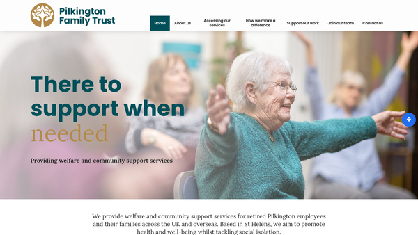Screenshot of the The Cecil And Alan Pilkington Trust Fund website