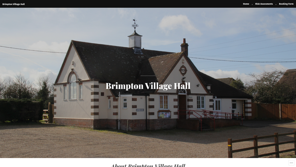 Screenshot of the The Brimpton Village Hall website