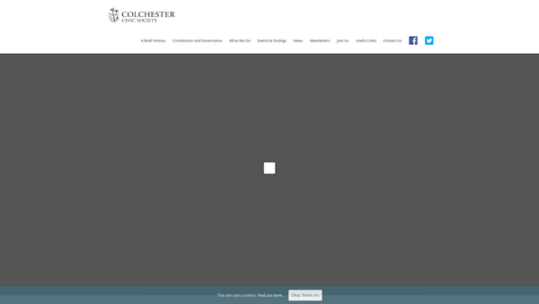 Screenshot of the Colchester Civic Society website