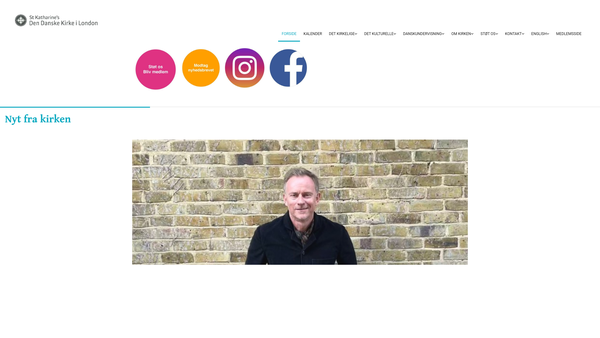 Screenshot of the Danske Kirke I London (Danish Church In London) website