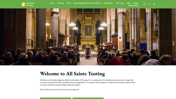 Screenshot of the Lady Charles Bruce's Tooting Charity website