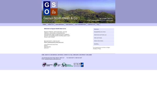 Screenshot of the Malvern Maternity Charity website