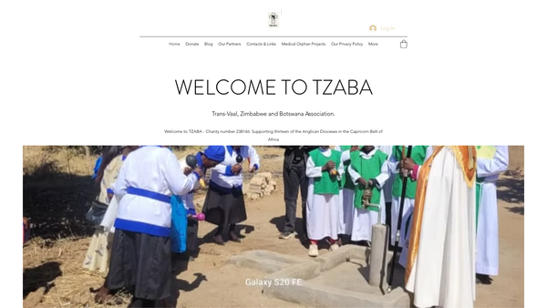 Screenshot of the Transvaal Zimbabwe And Botswana Association website