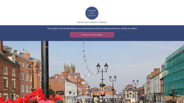 Screenshot of the Ludlow Civic Society website