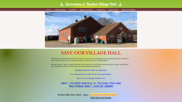 Screenshot of the Thuxton And Garvestone Institute website