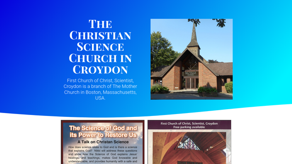 Screenshot of the First Church Of Christ, Scientist, Croydon, Surrey website