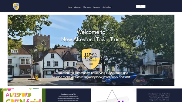 Screenshot of the The New Alresford Town Trust website