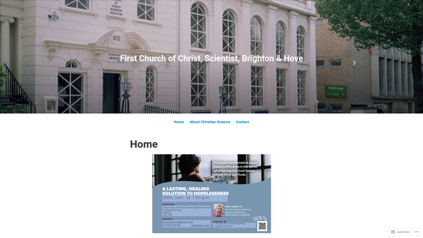 Screenshot of the First Church Of Christ Scientist Brighton And Hove website