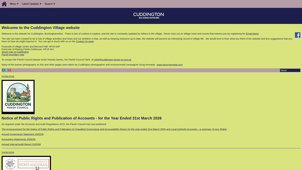 Screenshot of the Bernard Hall website