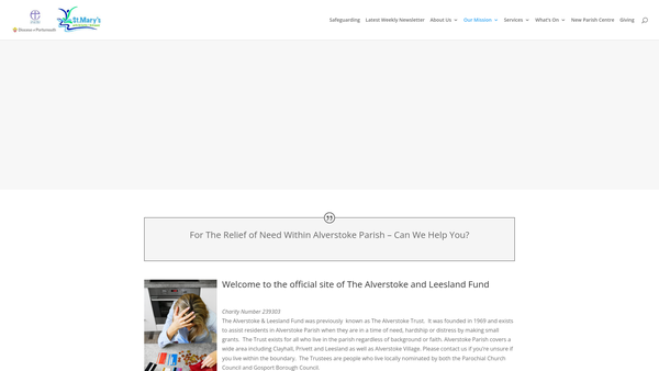 Screenshot of the The Alverstoke Trust website