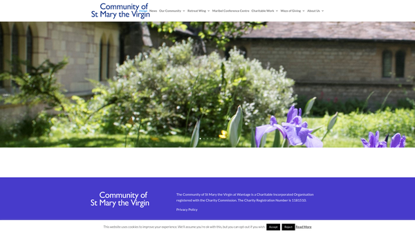 Screenshot of the Community Of St Mary The Virgin At Wantage website