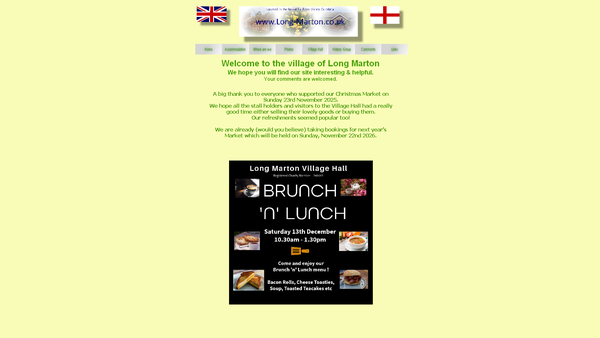 Screenshot of the Long Marton Village Institute website