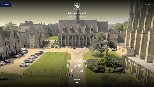 Screenshot of the Friends Of Lancing Chapel website