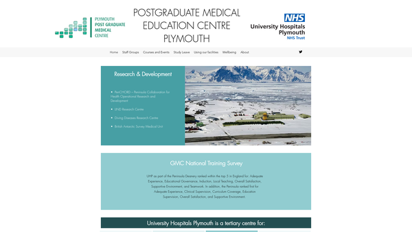 Screenshot of the Plymouth Medical Centre website