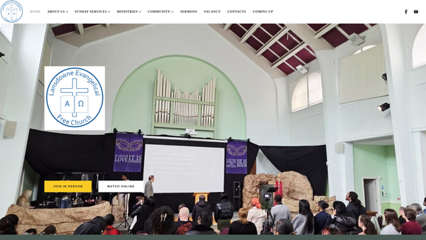 Screenshot of the Trust Property Held In Connexion With Lansdowne Evangelical Free Church website