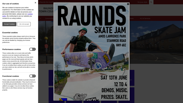 Screenshot of the Public Recreation Ground At Delves website