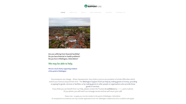 Screenshot of the Poor's Allotment website