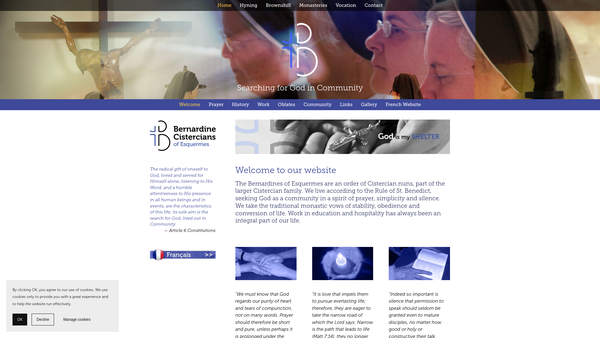 Screenshot of the Trustees Of The Charity Of The Bernardine Sisters website