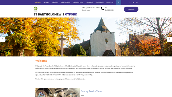 Screenshot of the Parish Room - (Known As Church Hall) website