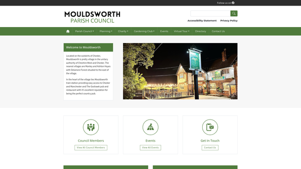 Screenshot of the Poor's Land website