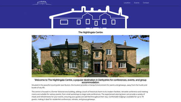 Screenshot of the The Nightingale Centre (Unitarian) website