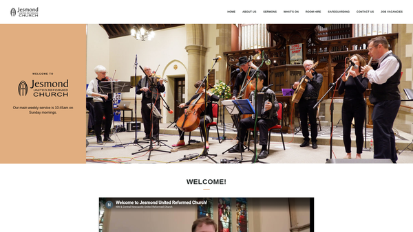 Screenshot of the Jesmond United Reformed Church - Trust Funds And Property Held In Connexion Therewith - website