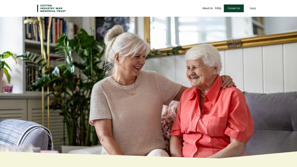 Screenshot of the The Cotton Industry War Memorial Trust website