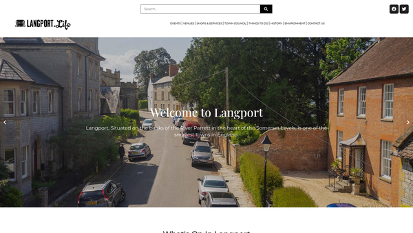 Screenshot of the The Langport Town Trust website